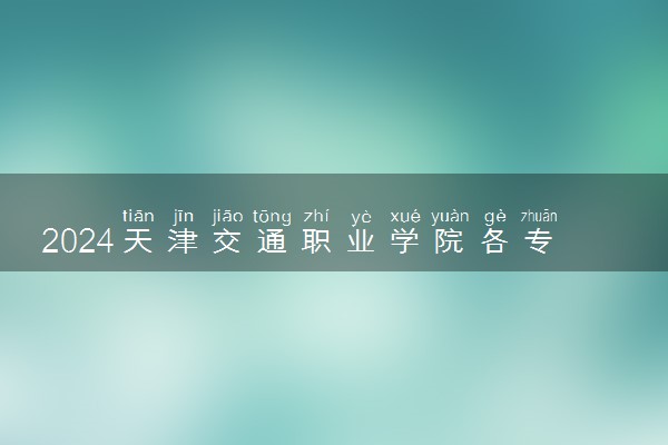 2024天津交通职业学院各专业录取分数线及位次 各省录取最低分是多少