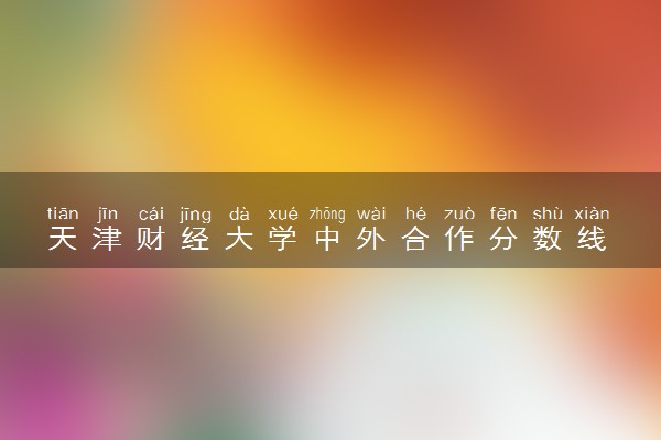 天津财经大学中外合作分数线 2024多少分可以录取