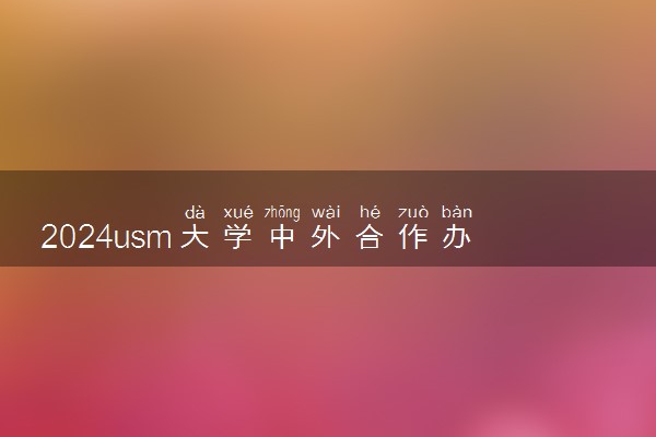 2024usm大学中外合作办学3+1学费多少 学制是什么意思