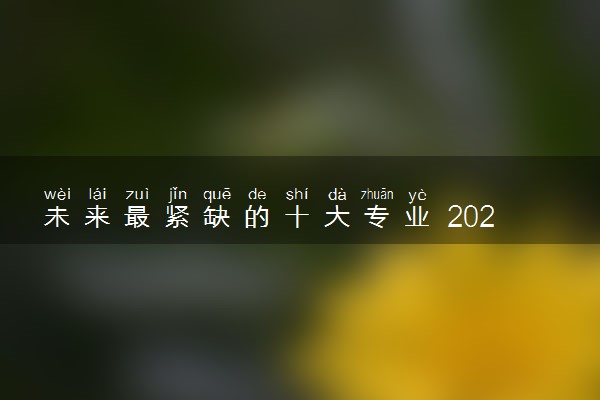 未来最紧缺的十大专业 2024哪些专业发展前景好
