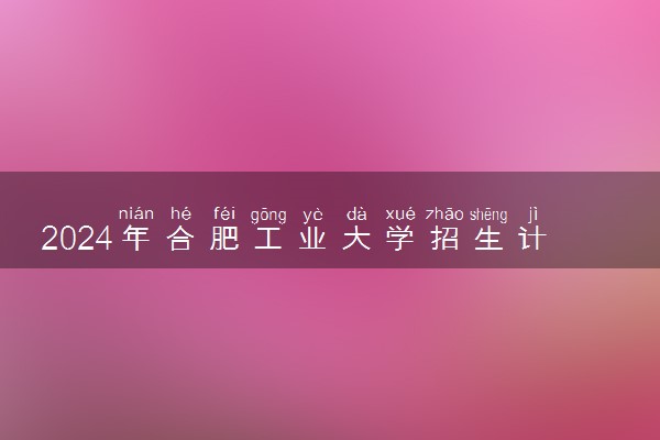 2024年合肥工业大学招生计划专业及各省录取分数线位次