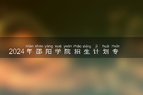 2024年邵阳学院招生计划专业及各省录取分数线位次