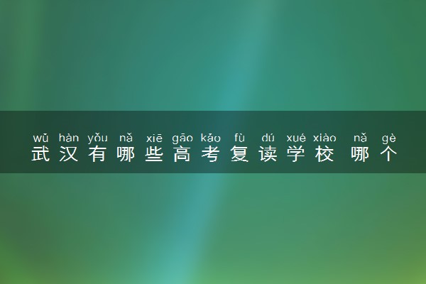 武汉有哪些高考复读学校 哪个学校值得报名