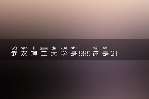 武汉理工大学是985还是211 录取分数线是多少