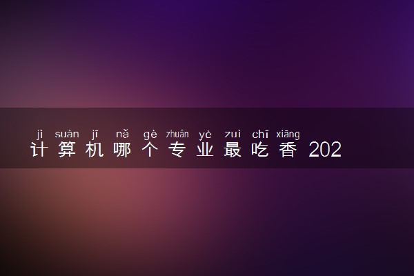 计算机哪个专业最吃香 2024选什么专业比较好