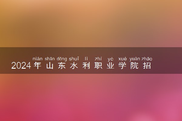 2024年山东水利职业学院招生计划专业及各省录取分数线位次