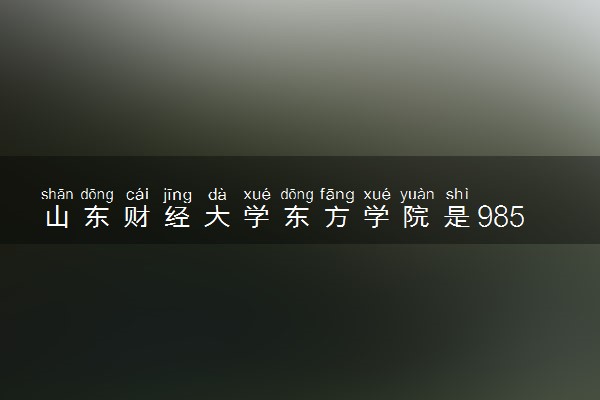 山东财经大学东方学院是985还是211 录取分数线是多少