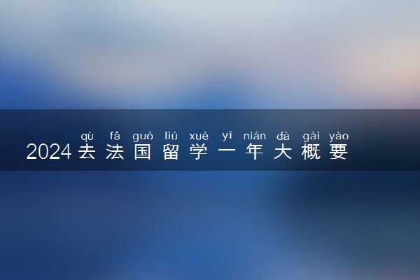 2024去法国留学一年大概要多少钱 具体费用多少