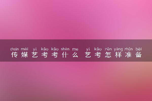 传媒艺考考什么 艺考怎样准备