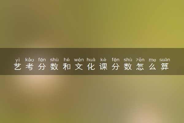 艺考分数和文化课分数怎么算 多少分上本科