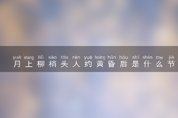 月上柳梢头人约黄昏后是什么节日 原诗及翻译整理