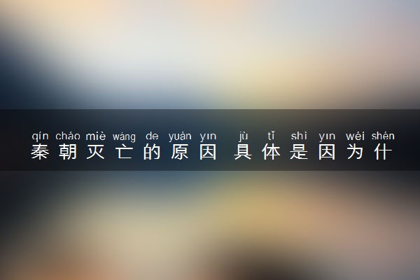 秦朝灭亡的原因 具体是因为什么