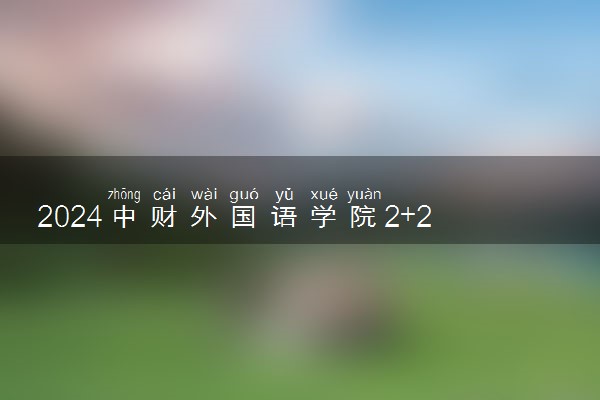 2024中财外国语学院2+2有哪些优势 有什么专业