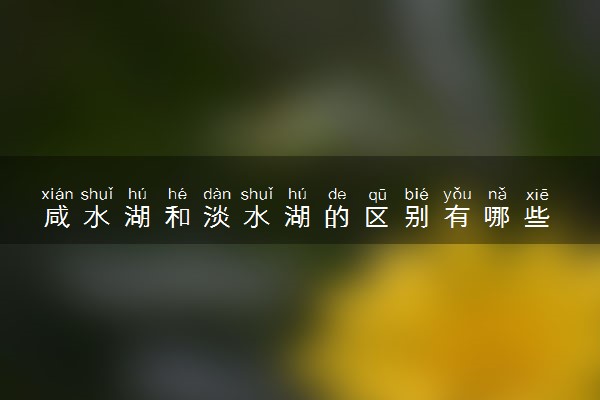 咸水湖和淡水湖的区别有哪些 是怎么形成的