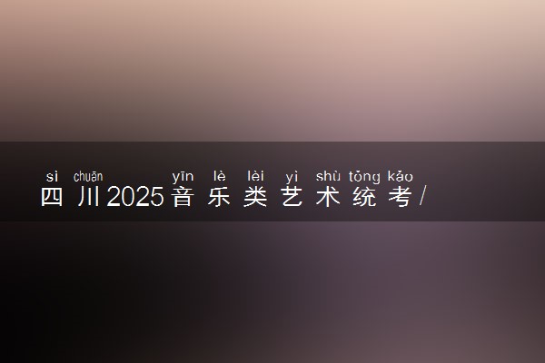 四川2025音乐类艺术统考/联考满分多少 各科分值是多少
