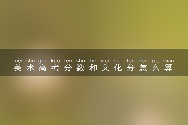 美术高考分数和文化分怎么算 综合分计算公式