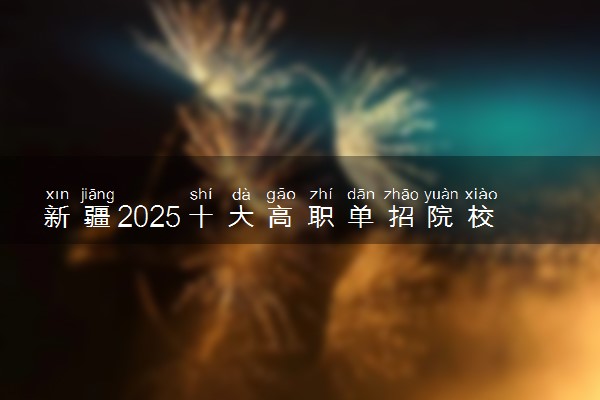 新疆2025十大高职单招院校排名 哪些值得推荐