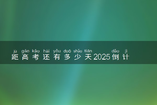 距高考还有多少天2025倒计时 几号开考