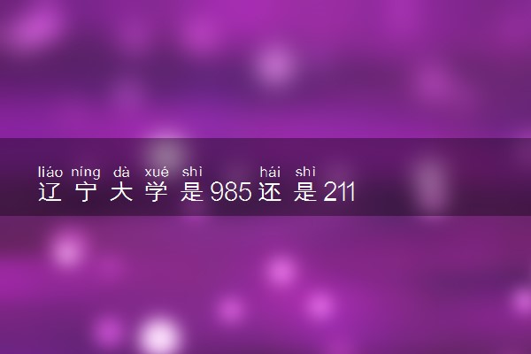 辽宁大学是985还是211 学校怎么样