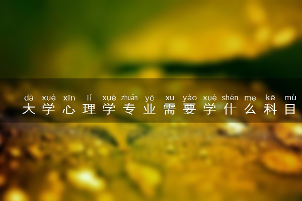 大学心理学专业需要学什么科目 毕业后好找工作吗