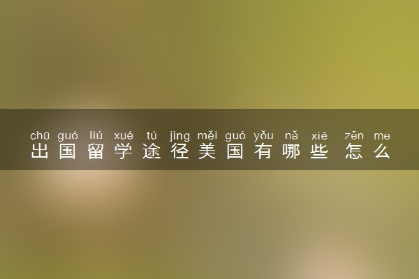 出国留学途径美国有哪些 怎么办理签证