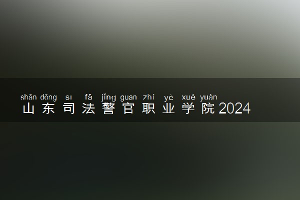 山东司法警官职业学院2024年各省录取分数线 多少分能考上