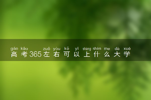 高考365左右可以上什么大学 学什么专业好