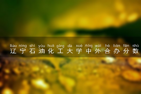 辽宁石油化工大学中外合办分数线 2025多少分能录取