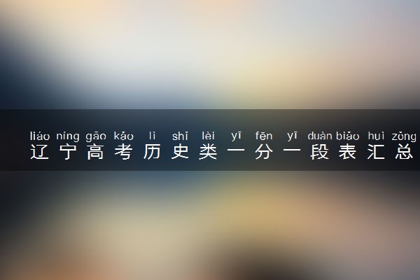 辽宁高考历史类一分一段表汇总 位次及排名查询（2025年参考）