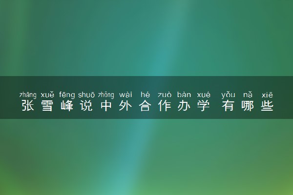 张雪峰说中外合作办学 有哪些优势和劣势