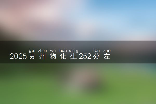 2025贵州物化生252分左右能上什么大学 可以报考的院校名单