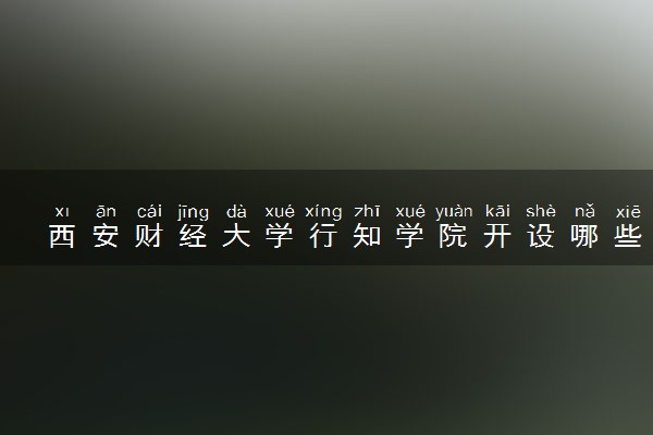 西安财经大学行知学院开设哪些艺术类专业 什么专业前景好