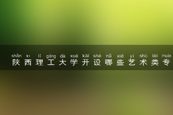 陕西理工大学开设哪些艺术类专业 什么专业前景好