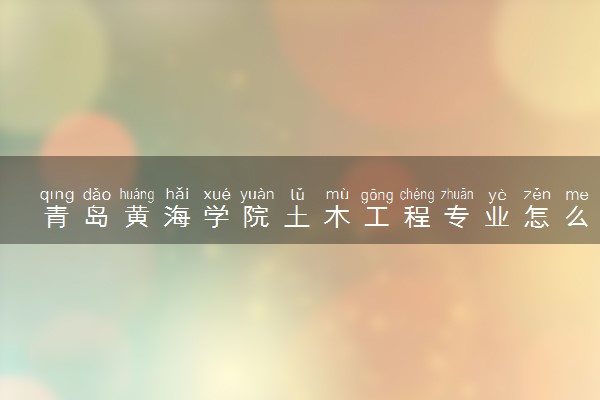 青岛黄海学院土木工程专业怎么样 录取分数线多少