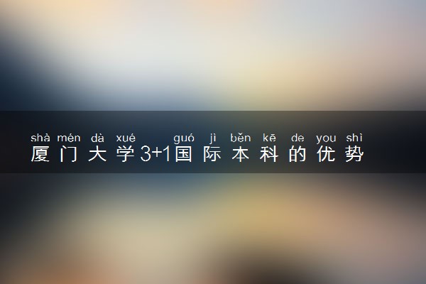 厦门大学3+1国际本科的优势 是靠谱的吗