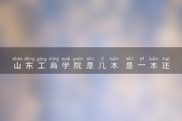山东工商学院是几本 是一本还是二本大学
