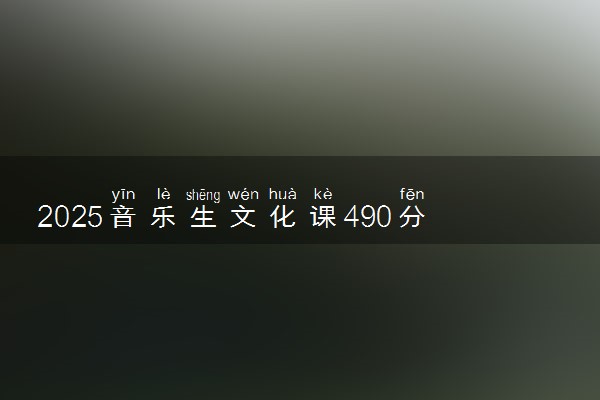 2025音乐生文化课490分能上梧州学院吗