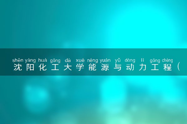 沈阳化工大学能源与动力工程（中外合作办学）专业怎么样 录取分数线多少