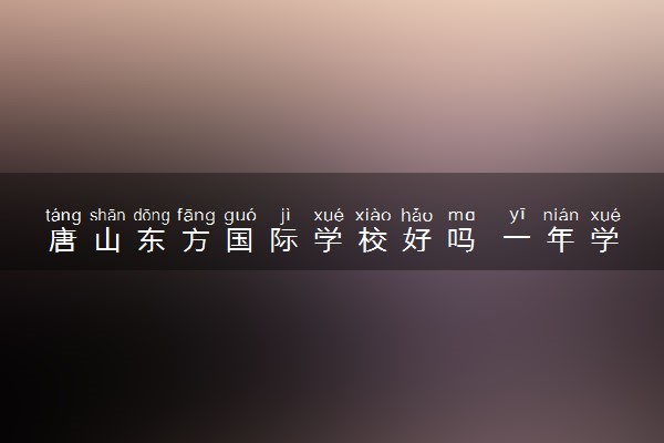 唐山东方国际学校好吗 一年学费多少