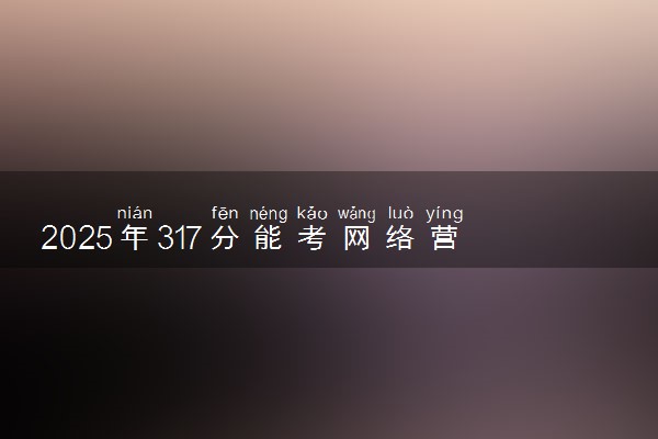 2025年317分能考网络营销与直播电商专业吗 317分网络营销与直播电商专业大学推荐