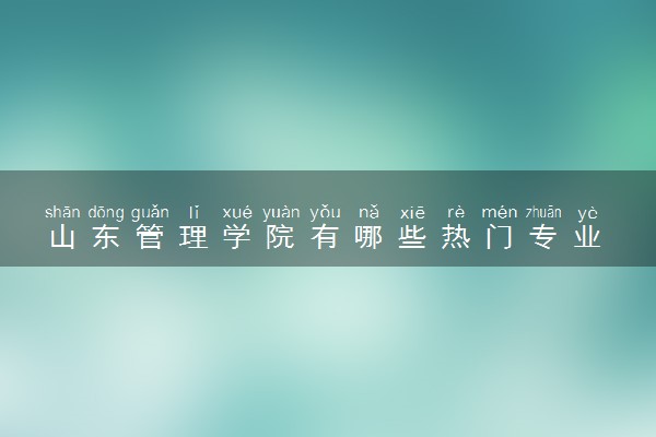 山东管理学院有哪些热门专业 推荐的王牌专业