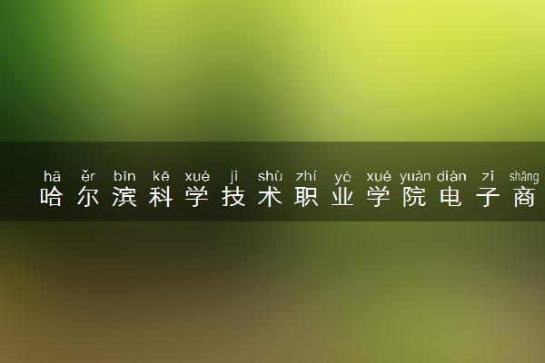 哈尔滨科学技术职业学院电子商务专业怎么样 录取分数线多少