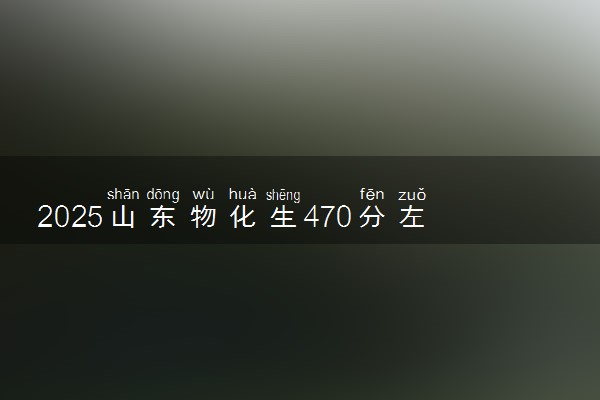 2025山东物化生470分左右能上什么大学 可以报考的院校名单