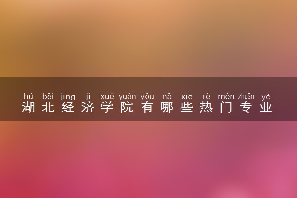 湖北经济学院有哪些热门专业 推荐的王牌专业