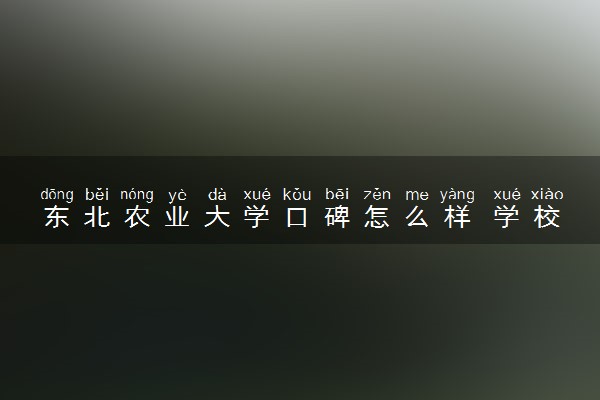 东北农业大学口碑怎么样 学校好不好
