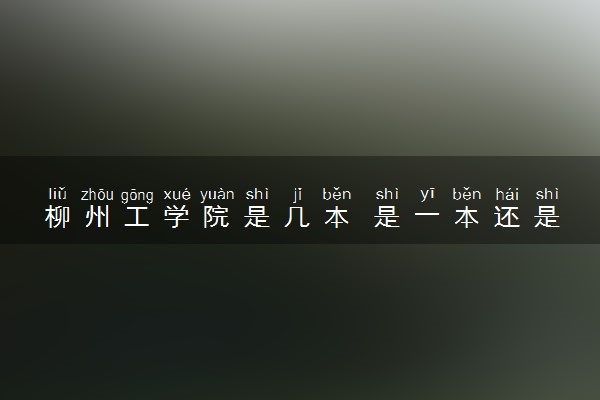 柳州工学院是几本 是一本还是二本大学