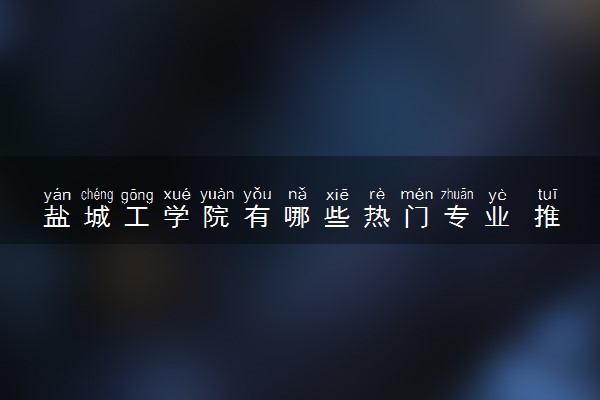盐城工学院有哪些热门专业 推荐的王牌专业