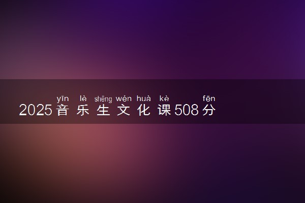 2025音乐生文化课508分能上四川旅游学院吗