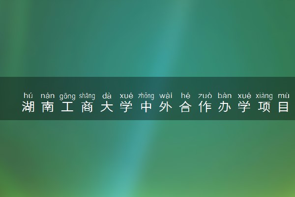 湖南工商大学中外合作办学项目有哪些 要出国吗