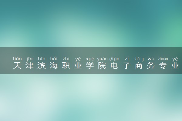 天津滨海职业学院电子商务专业怎么样 录取分数线多少